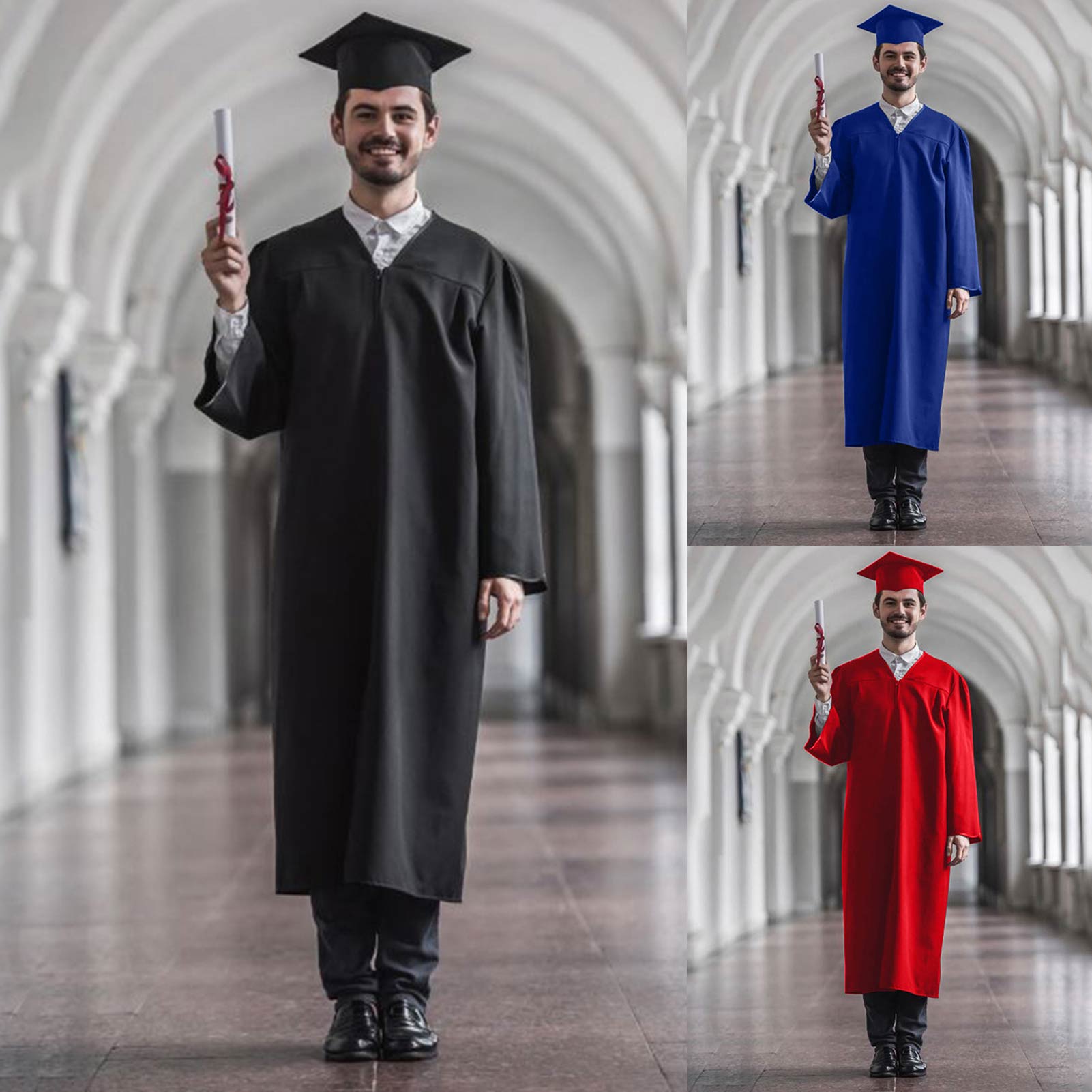 Unisex Adult Graduation Gown Choir Robes Cap Cloth... – Grandado