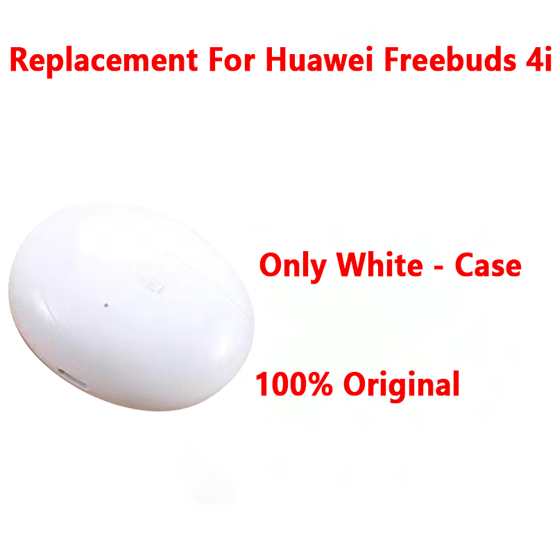 Originalteile Ersatz für Huawei FreeBuds 4i kabellos Bluetooth Kopfhörer Single Ersatz Verknüpfungen rechts oder Ladehülle: Weiß