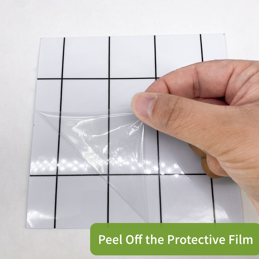 Peel and Stick White Backsplash Tile 3D Self Adhesive Vinyl Wall Sticker Wallpaper for Kitchen Bathroom Waterproof Removable