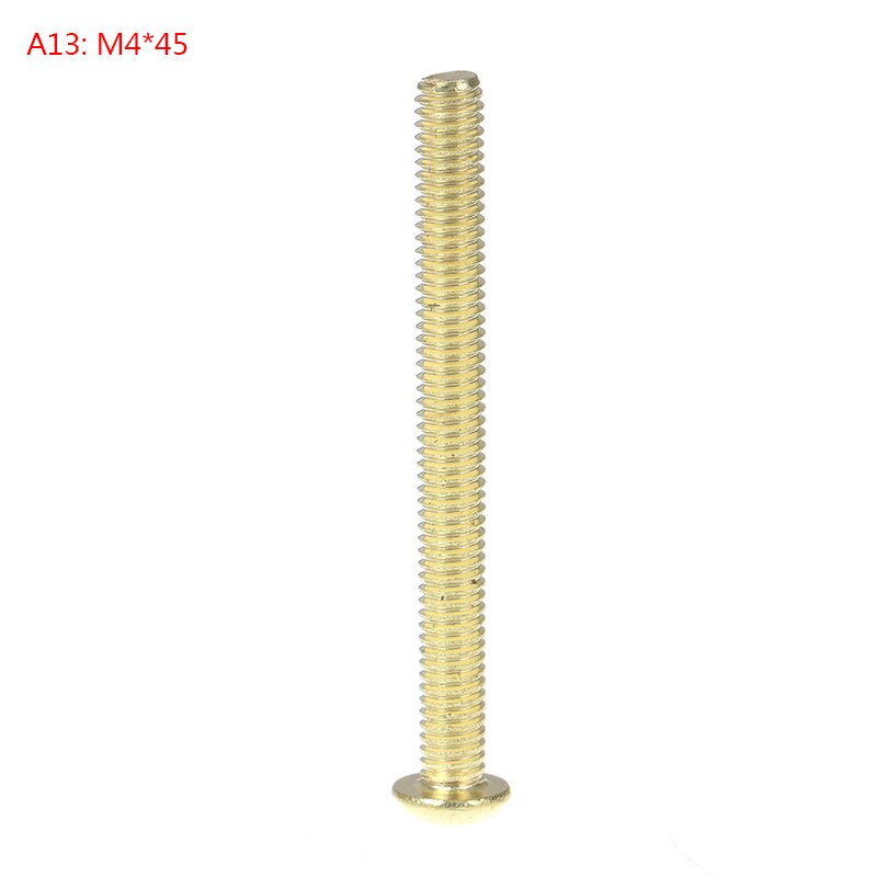 10Pcs M4 Copper Machine Screws Machine Pan Head Brass Screws: A13