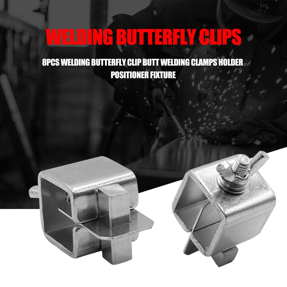 8pcs Welding Butterfly Clip Butt Welding Clamps for Sheet Metal Car Door Skin Fender Panel Welding Holder Positioner Fixt