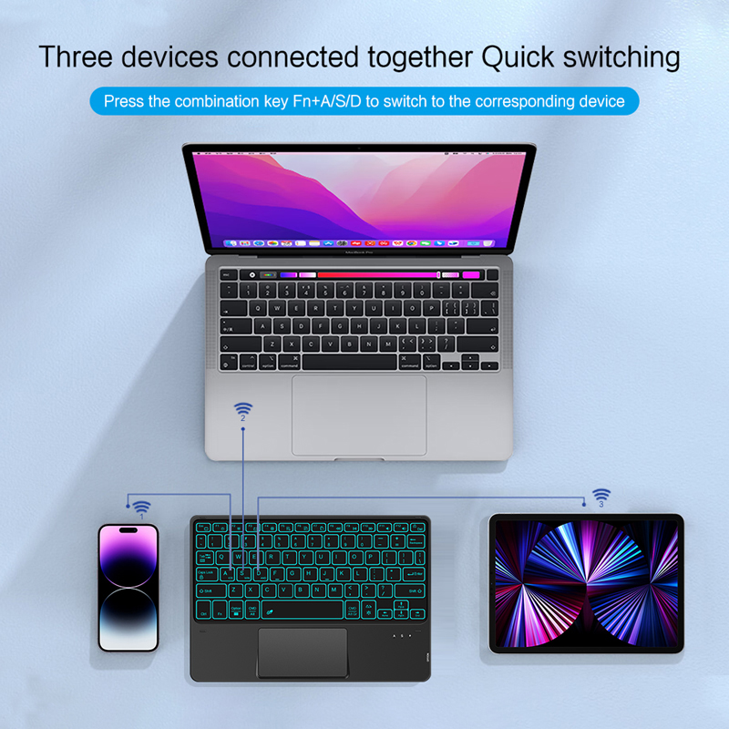 Bluetooth-Tastatur für Blackview Tab 18 Tab 18 16 15 13 12 11 10 pro 9 7 6 OSCAL Pad 8 Tablet Drahtlose Tastatur mit Touchpad