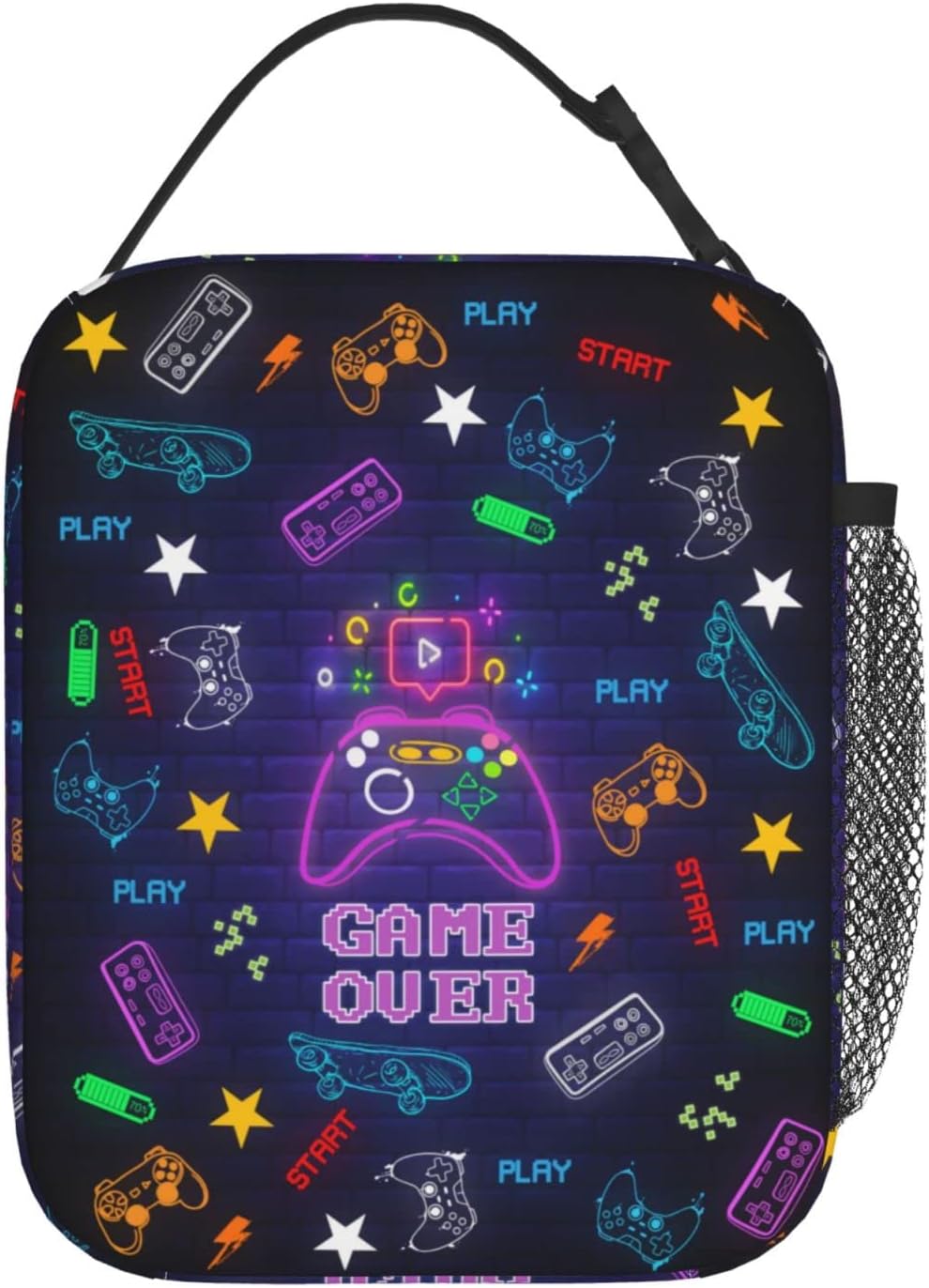 Game Gamer Lunch Box Lunch Bags Insulated Leakproof Lunch Bag for Men Boys Reusable Handbags Thermal Cooler Bento Tote Bag