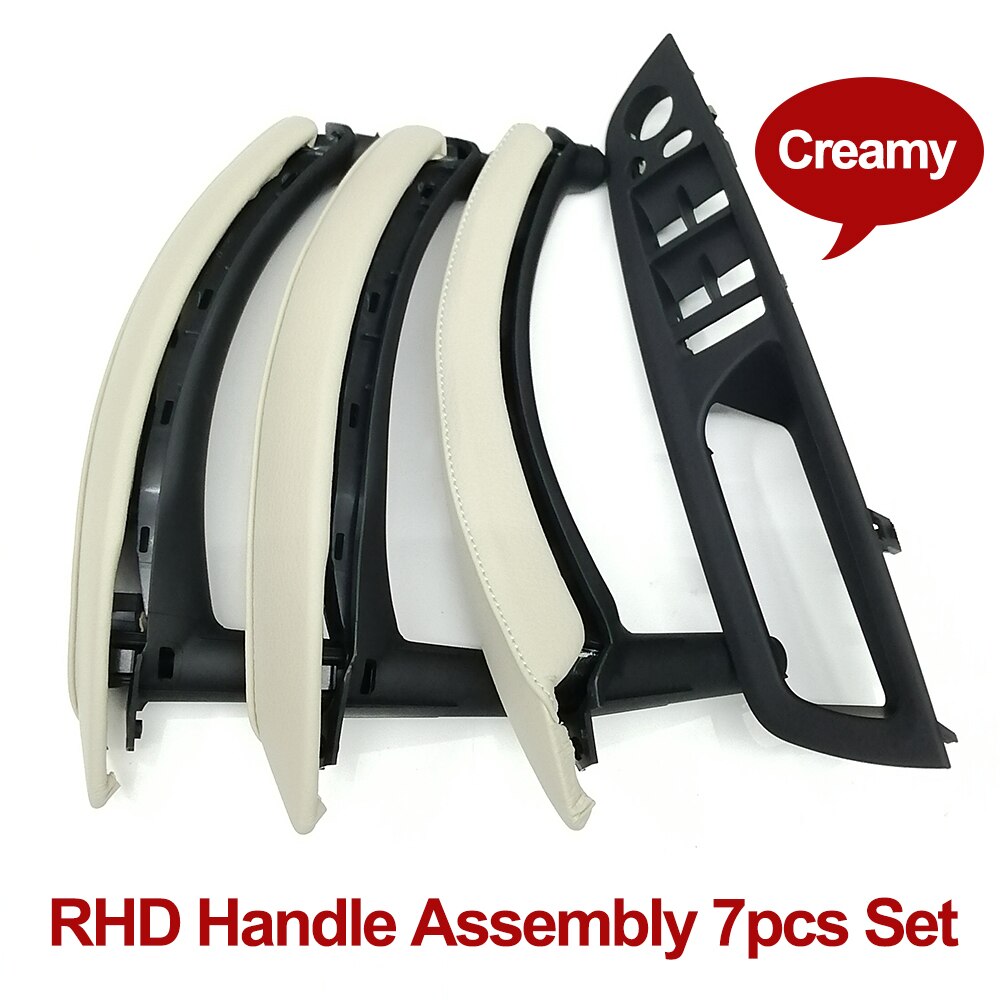 RHD Right Hand Driver Interior Door Armrest Leather Pull Handle Full Set For BMW X5 X6 E70 E71 E72 2007