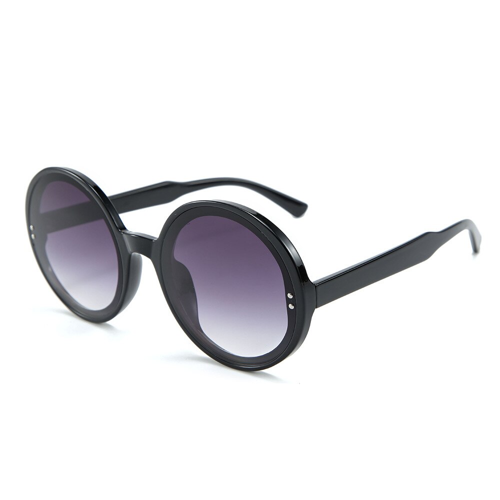 Retro Round Sunglasses Women Men Brand Transparent Blue Frame Circle Lens 90s Sun Glasses Shades Female S137