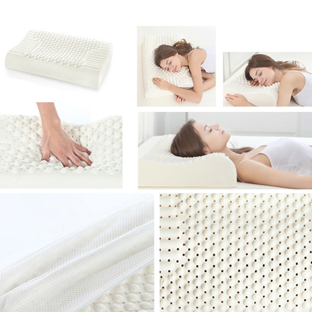 Orthopedic Pillow Massage Pure Natural Latex Pillow For Sleeping Neck Pain Relief Cervical Neck Protective Bed Pillow