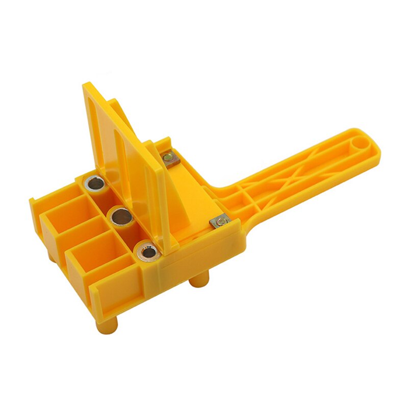 Woodworking Handheld Wood Punching Locator Vertical Pocket Hole Locating Fixture Kit Punching Punching Locator Drilling Guide: yellow