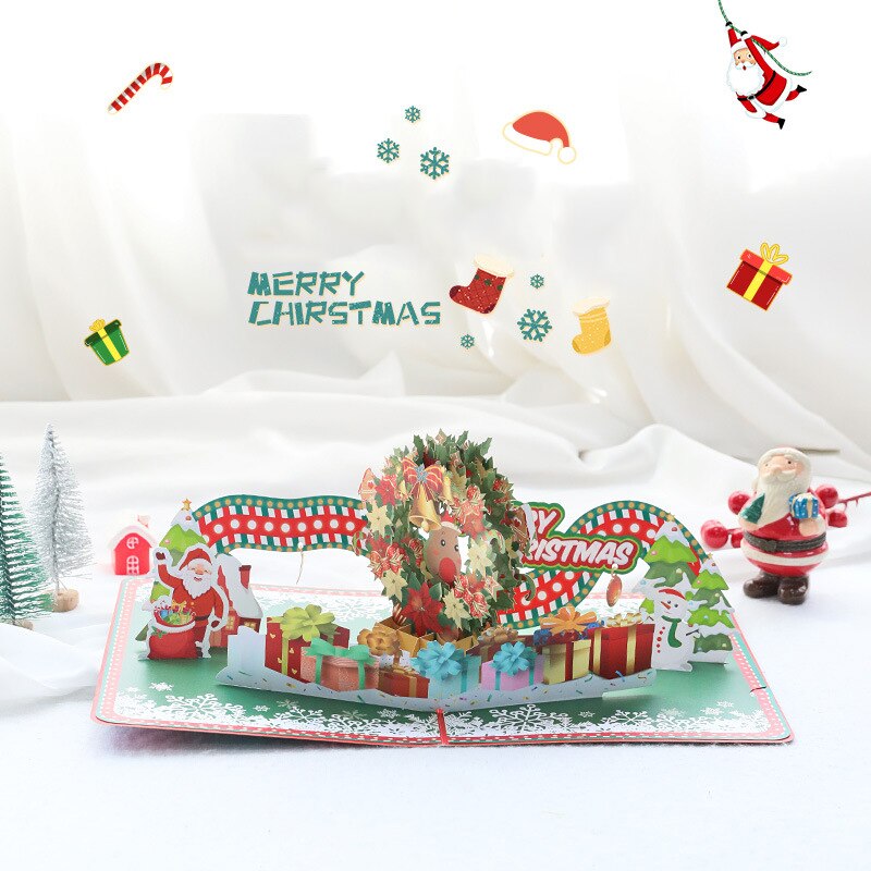 Christmas Pop UP Santa 3D Greeting Card Year Greeting Card Party Invitations Business Card Postcard Merry Christmas