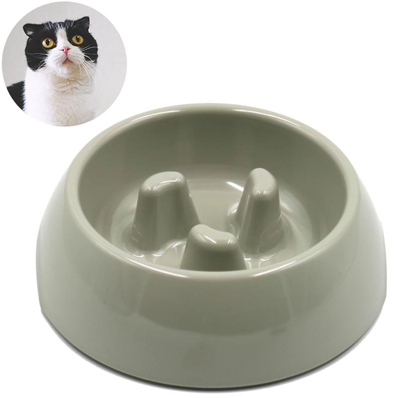 Tazón de perro con impresión lenta, tazón para gatos y cachorros, alimentador de almacenamiento de alimentos con agua, Combo de resina de PP no tóxica de acero inoxidable, cuenca de arroz en 6 colores