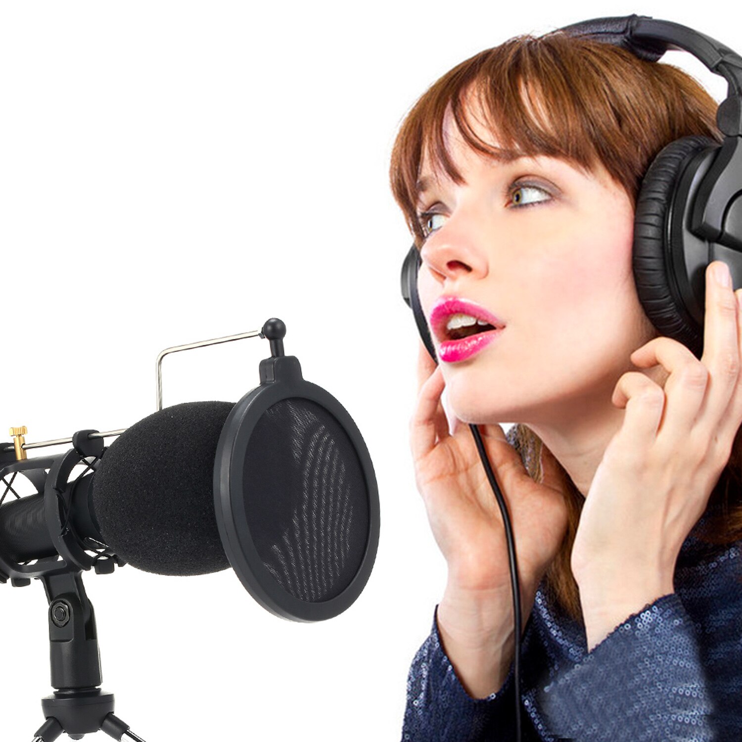Condenser Microphone with Stand 3.5mm for Computer Phone PC Microphone Mic for Sing Recording Live Broadcast