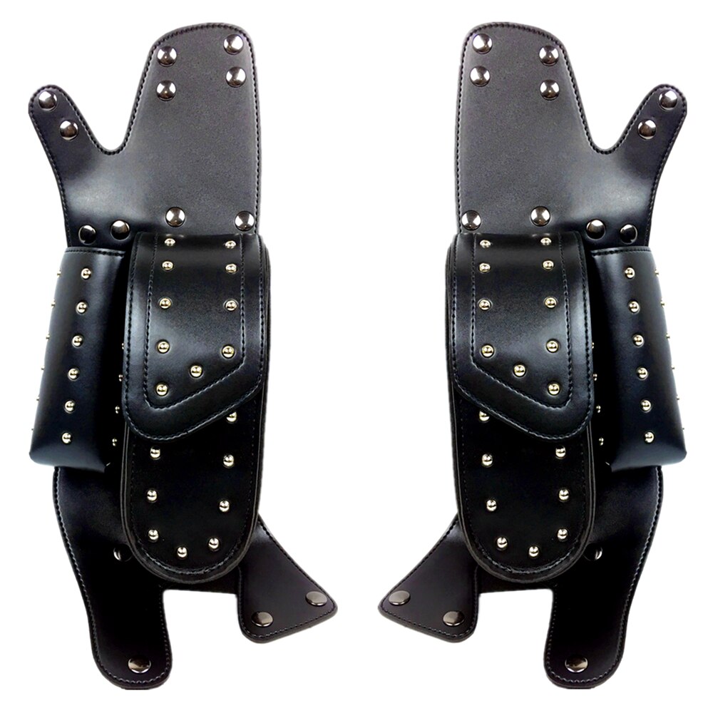 Zwarte crash bar tas + waterfleshouder voor harley touring electra road street glide flh fltr flhr met zadeltasbeschermer