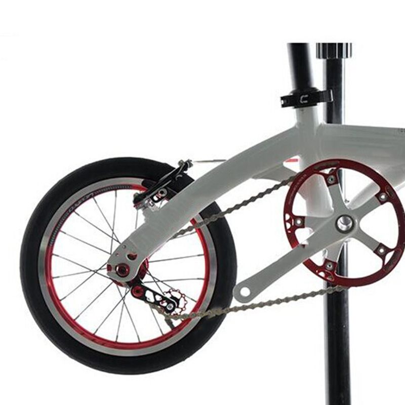 Aluminium mtb cykel enkel hastighet omvandlare kedjespännare lätt vikt fällbar cykelkedjestabilisator