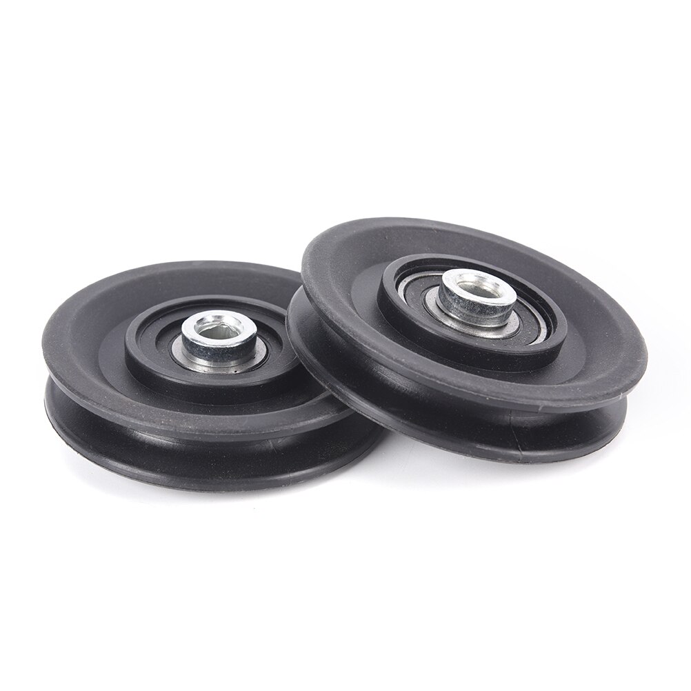 90mm slijtvaste nylon lagers katrol wiel kabel sportschool fitnessapparaat onderdeel universeel zwart