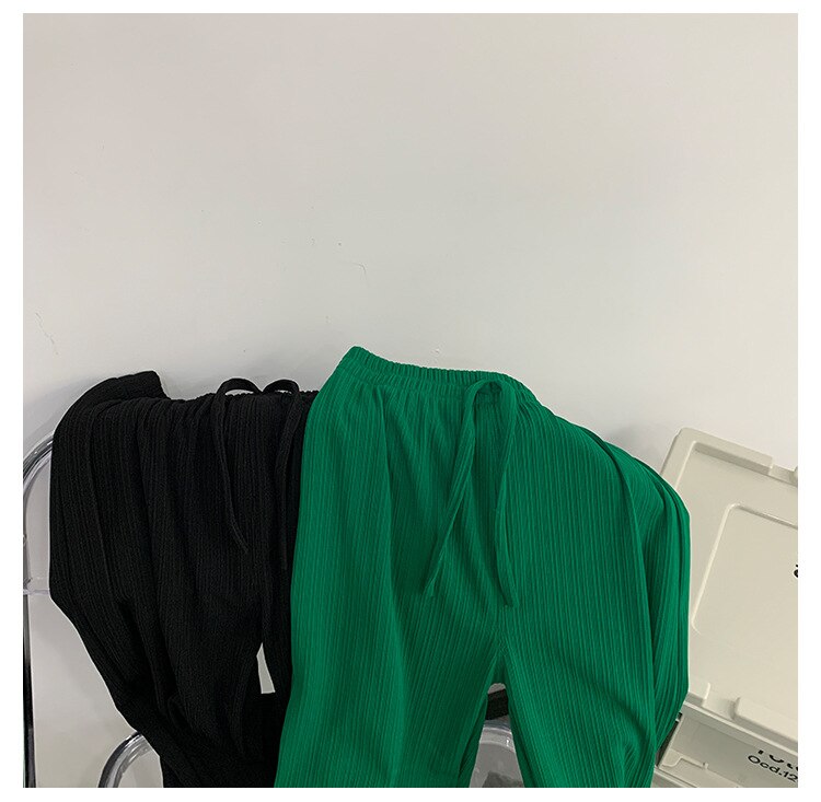 2022 Zomer Jongens En Meisjes Effen Kleur Alle-Match Wijde Pijpen Broek Unisex Losse Dunne Broek