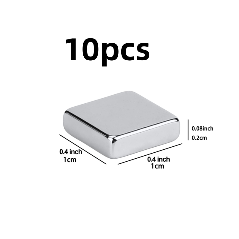 10x10x2mm rechthoekige magneet voor koelkasten, knutselartikelen, whiteboards, doe-het-zelfprojecten, kantoormagneten, rechthoekige magneten.: WHITE
