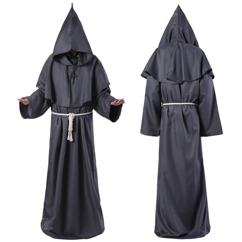 Cape de noël pour homme et femme, longue Cape, pour Halloween, Costume de Cosplay: Gray