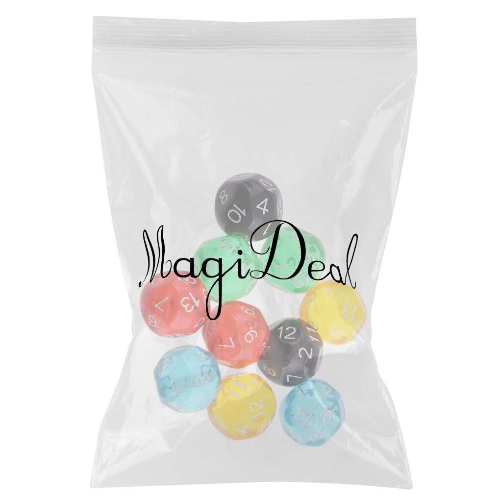10 pieces Translucent D16 Dice for Table Games Dice
