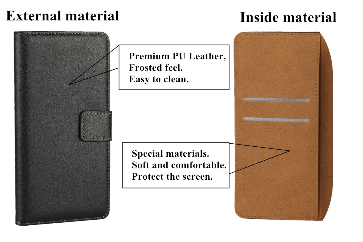 Premium Lederen Flip Cover Luxe Portemonnee Beschermhoes Voor HTC U Spelen kaarthouder holster telefoon shell GG