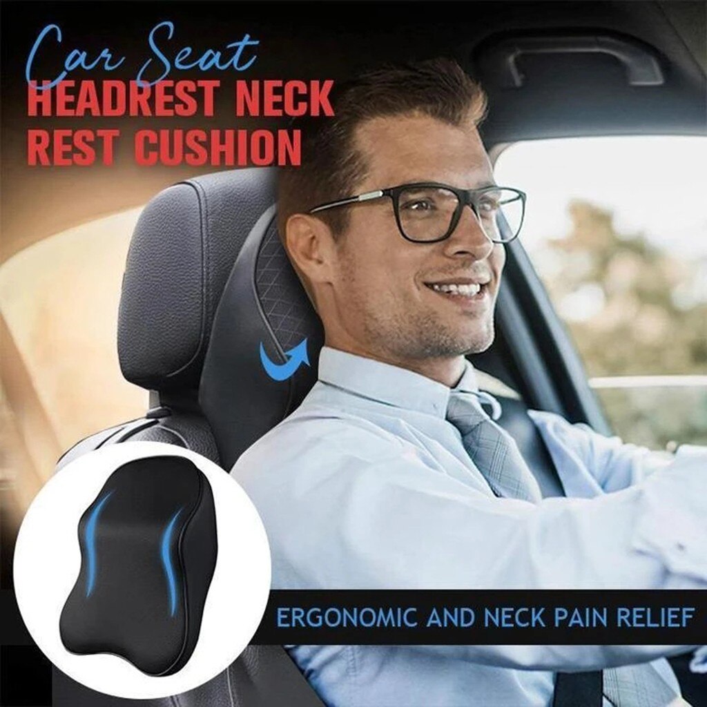 Car Seat Headrest Neck Rest Cushion Auto Seat Head Support Neck Protector Automobiles Seat Neck Rest Memory Cotton