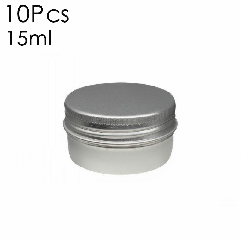 Aluminum Tin Jars Aluminum Cosmetic Containers Round Cans with Screw Cap Lid for DIY Crafts,Cosmet: 15ml