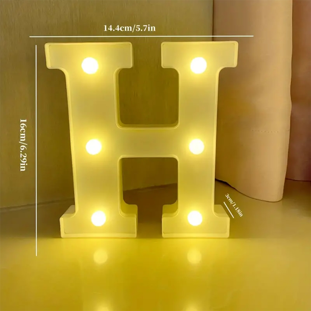 1pc Decorative Letter Led Light Emitting Decoration Battery Night Light Used For Family Weddings Birthdays Parties Letter Lights: LIGHT BLUE