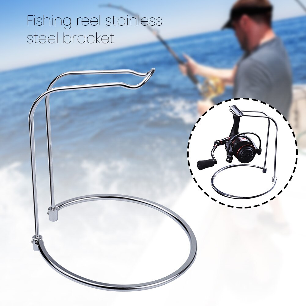Stand Easy Apply Lightweight Practical Spinning Reel Rack Portable Durable Silver Holder Fishing Gear Storage Detachable