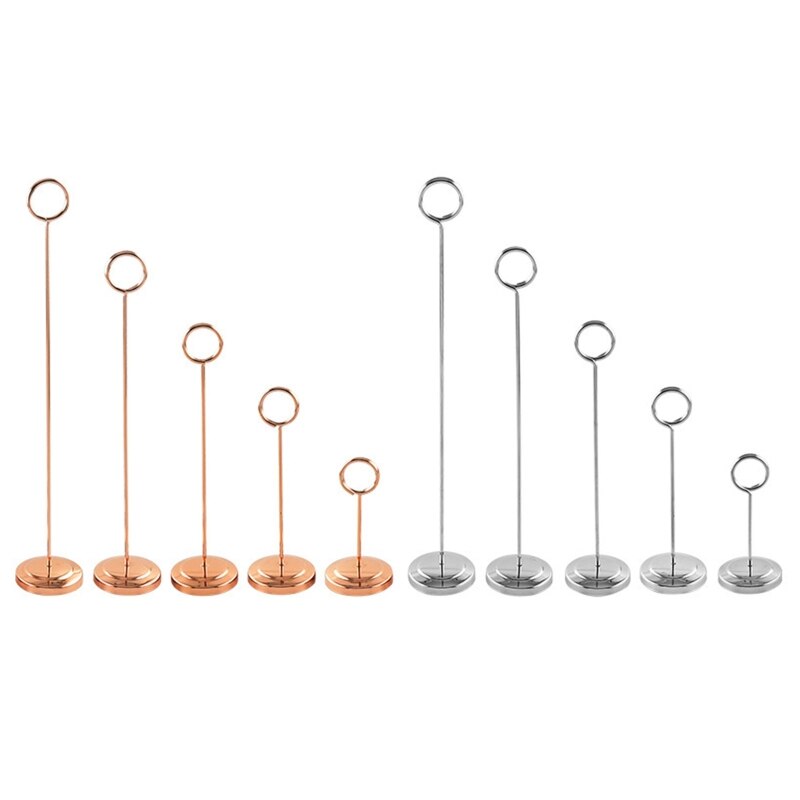 4/6/8/10/12 Inch Tafel Nummer Houder Stand Plaats Kaarthouders Tafelblad Menu Teken Recept Clip kaarthouder Voor Bruiloft