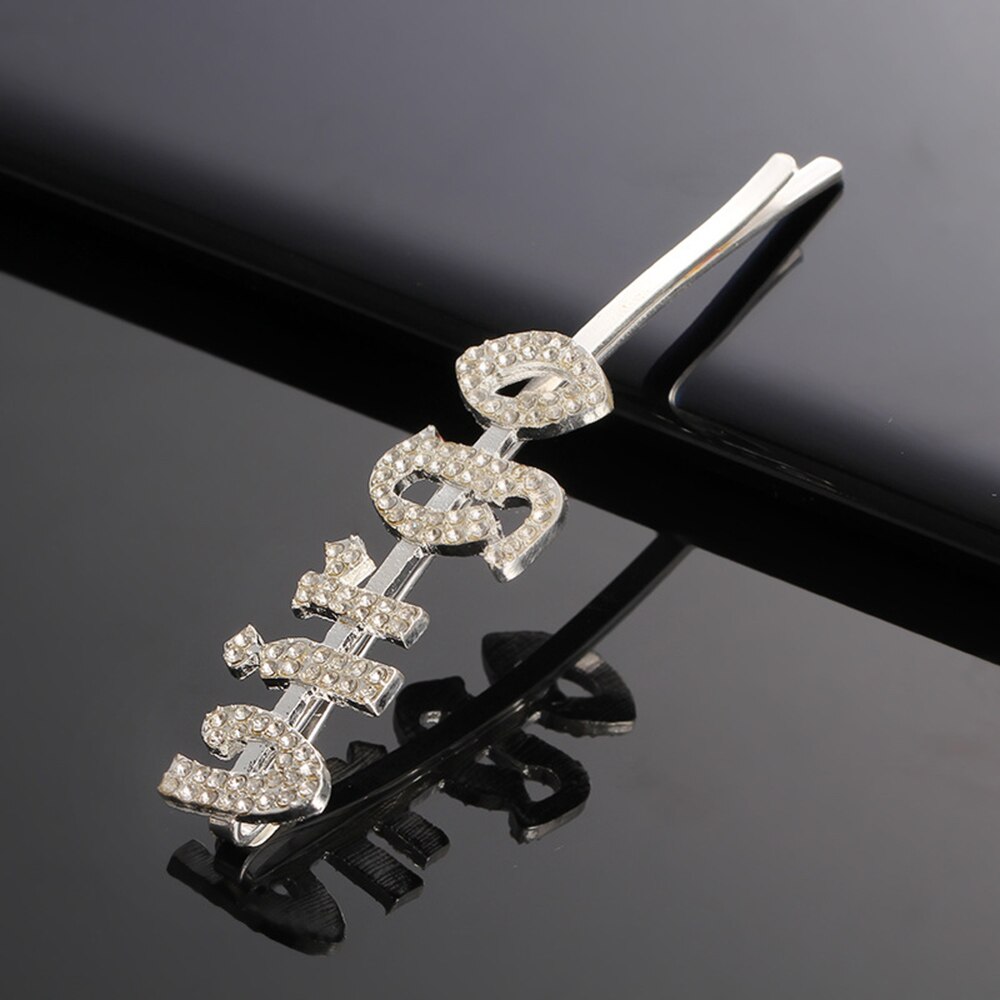 12 zodiac hårnålar trend strass stensatta hårspännen bobby pins bröllop kristall bling brud styling hårspänne: Silver 4