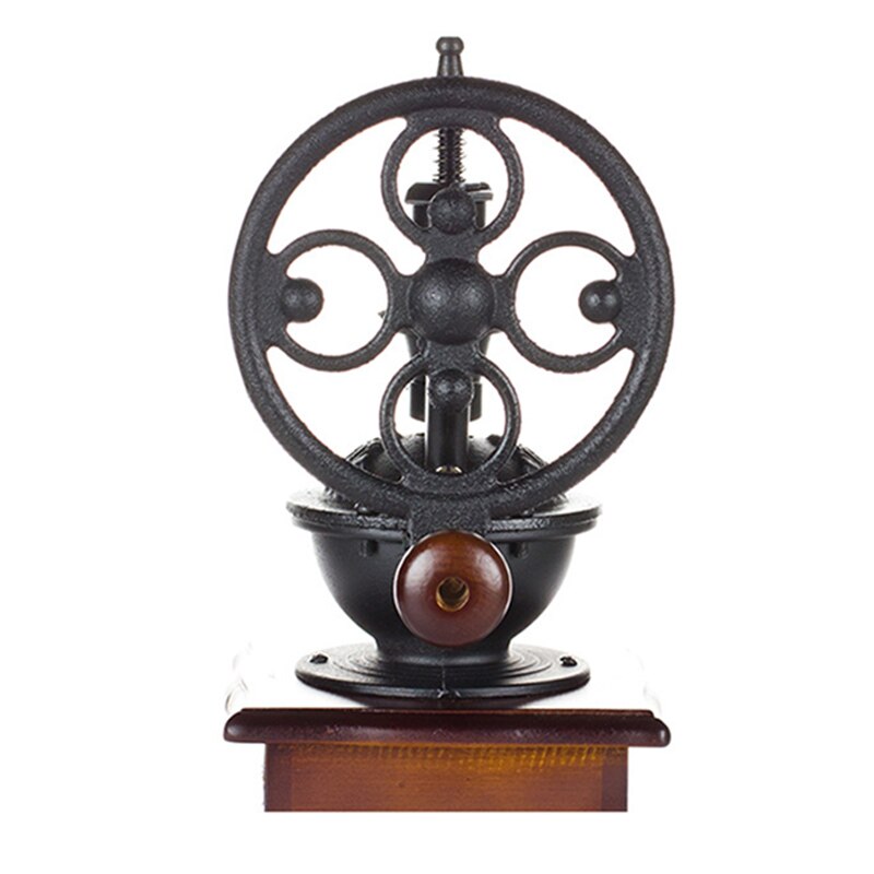 Manuaalinen käsikäyttöinen kahvimylly puu metalli retro klassinen minipore mylly pyörä kone karkeus kahvipapu maustekone työkalut