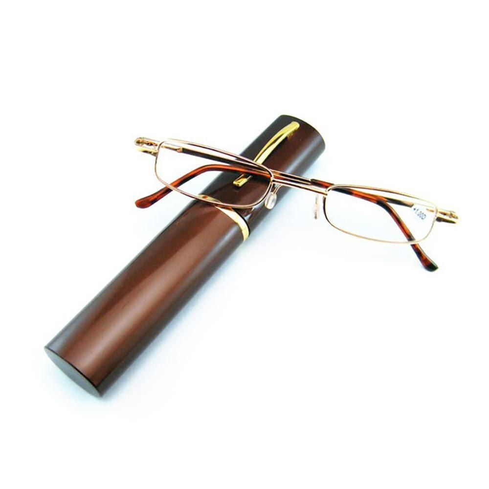 Brown 250 Graden Glazen Lente Voet Metalen Leesbril Houder Pen Ultralichte Bril Lezen Hars Draagbare U3C4: Coffee 250 degrees