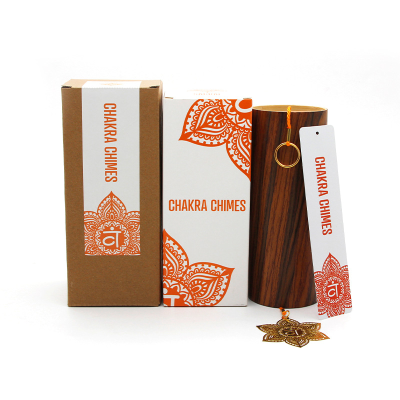Bamboo Wind Chime Meditation Hand Bells Outdoor Chimes for Garden Sound Healing Musical Instrument Japanese Hanging Wind Bell: Orange