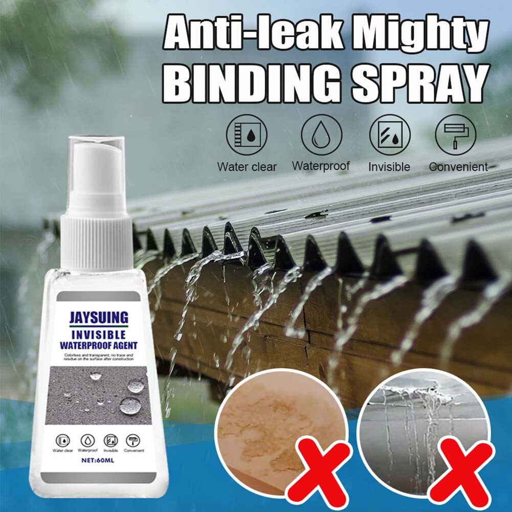 Agent imperméable Invisible de 60ml, liquide de réparation Anti-fuite, joint de pulvérisation à action rapide pour toilettes