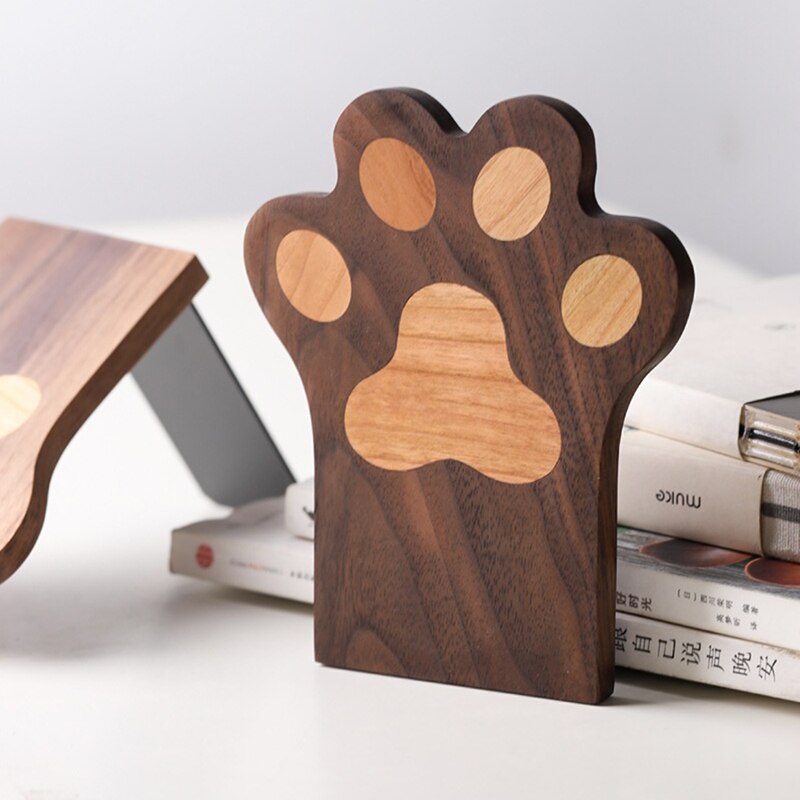 Creatieve Hout Poot Boekensteun Thuis Decoratieve Boek Stand Boek Lezen Houder