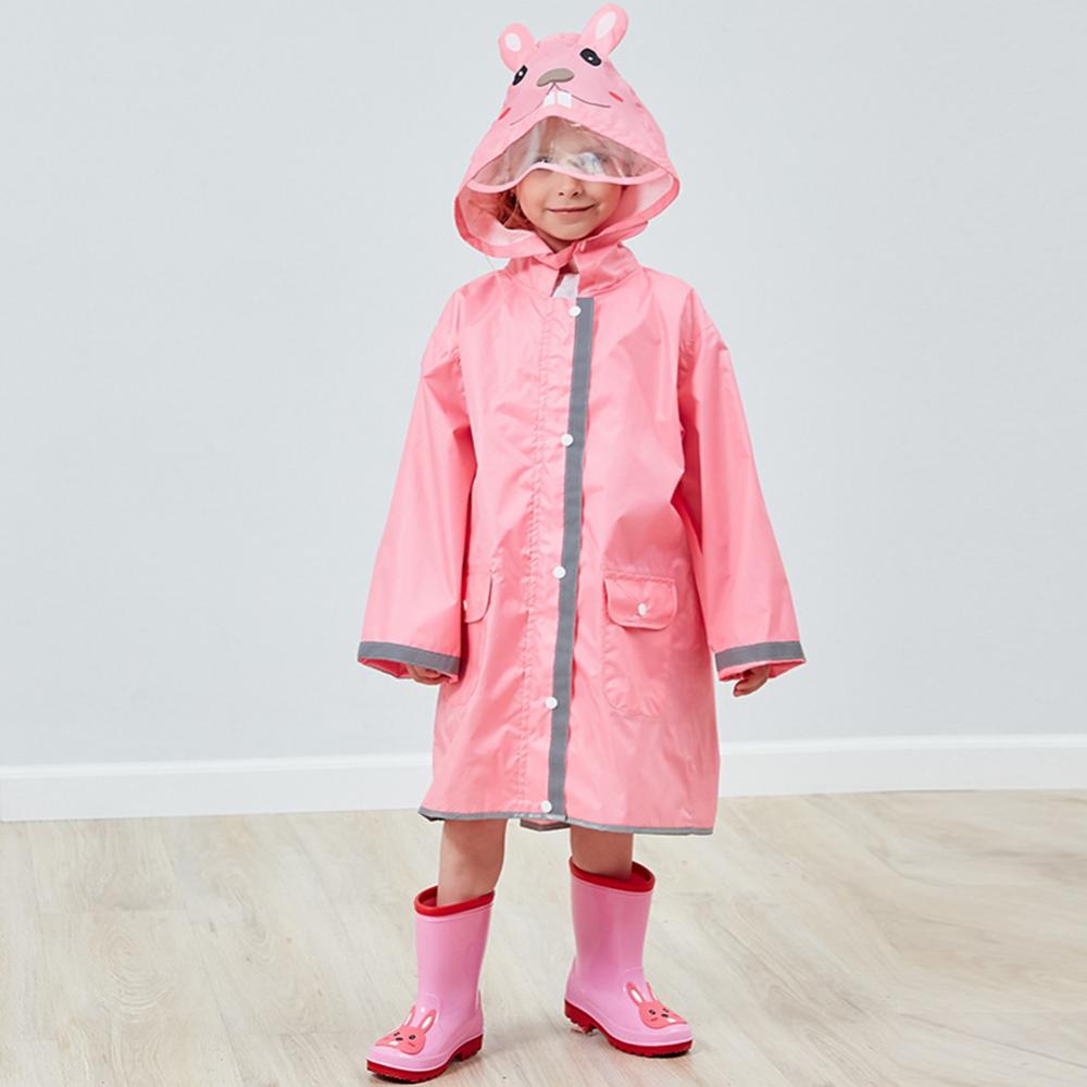 Waterproof Raincoat Kids Rain Jacket 3D Cartoon Animal Rain Coat Hooded Poncho Kids Rainwear capa de chuva infantil дождевик