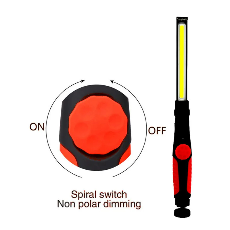 COB LED Taschenlampe Magnetische Arbeit Licht USB Aufladbare Taschenlampe Haken Tragbare Laterne Inspektion Licht Camping Auto Reparatur Lampe