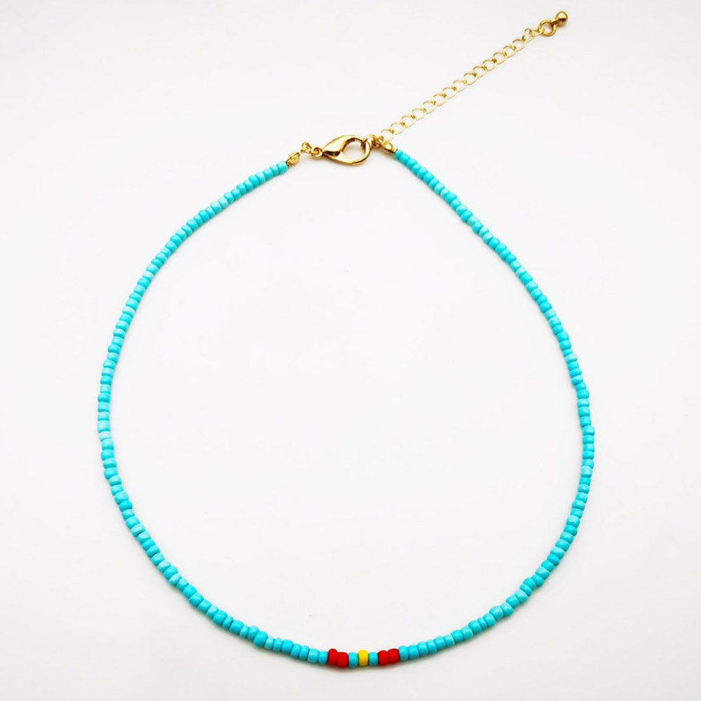 Collar con colgante de cuentas hecho a mano de varias capas, Gargantilla de amor de corazón de estrella de mar étnica, joyería de playa, de Bisutería: Con recubrimiento de titanio