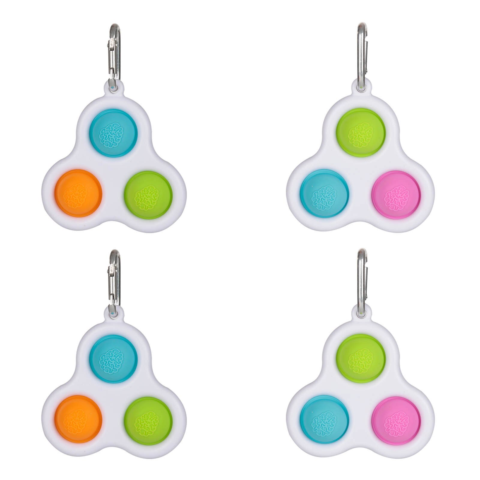 Montessori Fidget Toy Baby Early Education Finger Exercise Reliever Toys Push Keyring Montessori Fidget Toys For Adult D08