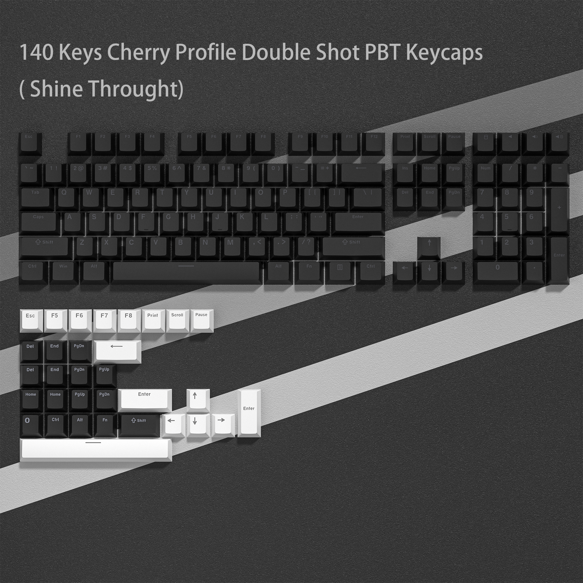 168 Keys Double Shot PBT Keycap Custom WOB Keycap Cherry Profile Keyboard Keycaps for Cherry Gateron MX Switches Gaming Keyboard: BRONZE