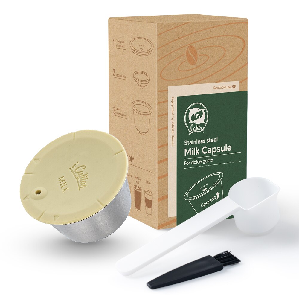 Capsules réutilisables en mousse de café et lait pour Dolce Gusto, pour nescafé, filtre à café rechargeable, Cappuccino, Latte, dosette: 1 Capsule