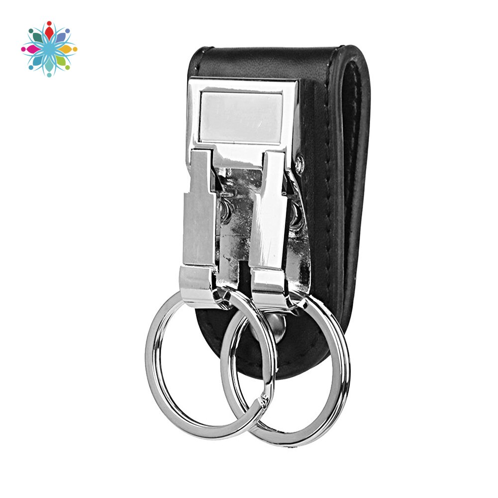 Double Dermis Keychain 2 Loop Book Leather Belt Or Buckle Clip Key Chain Key Ring Holder KeychainTls
