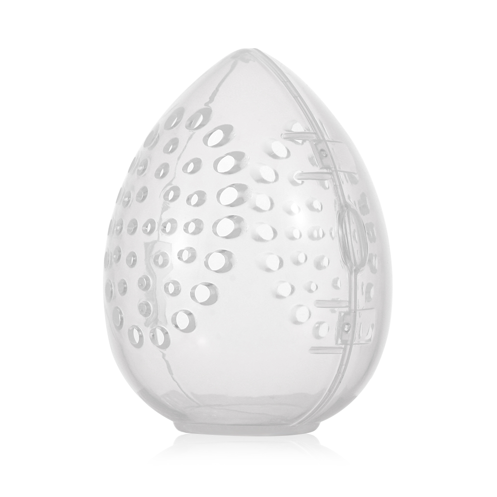 1pcs Sponge Stand Storage Case Makeup Puff Holder Empty Cosmetic Egg Shaped Rack Transparent Makeup Puffs Drying Box: product 1