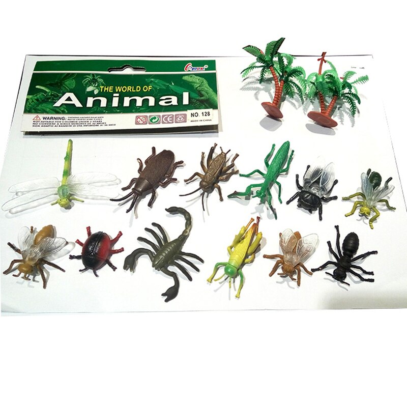 12 Pcs Animal Dinosaurus Model Ornamenten Wilde Bos Simulatie Dier Scène Accessoires Kinderspeelgoed