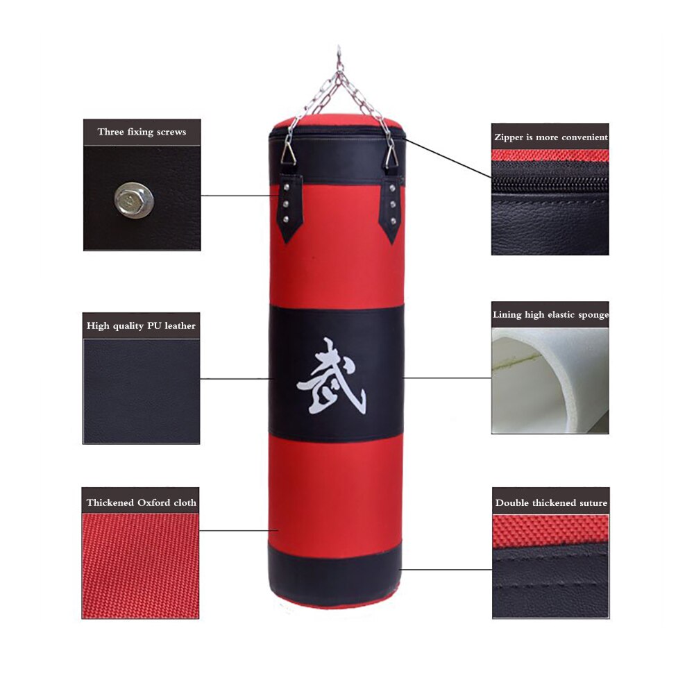 Tre lager träning fitness mma boxning boxningssäck tom sandsäck muay thai boxer gym tung muskulation sandsäck barn