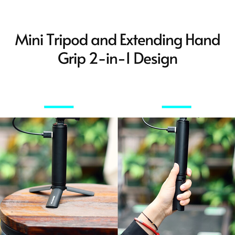 Ulanzi MT-15 Mini Handheld Tripod Portable Hand Grip Desktop Tripods Stand w/ 1/4 Extend Screw for Smartphone DSLR Action Camera