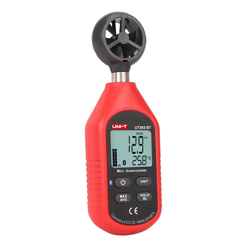 Weer Data Collection Digital Anemometer Bluetooth Wind Meter Draagbare Windsurfen Lcd Display Zeilen Met Thermometer