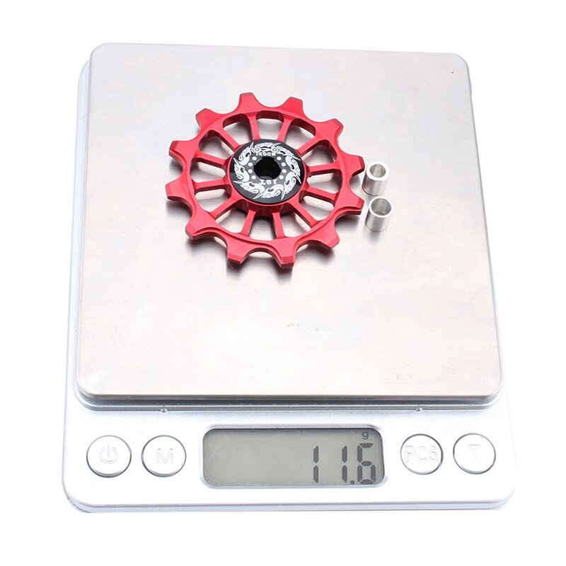 Muqzi Bicycle 12T Positive Negative Tooth Wheel Rear Derailleur Bike Guide Pulley Ceramics Bearing