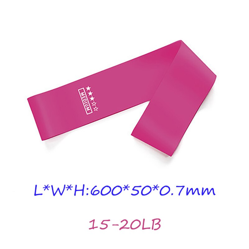 Fitness Training Chewing Gum Sports Gym Resistance Band Pilates Exercise Rubber Mini Belt Crossfit Training Equipment Yoga Belt: Rose red