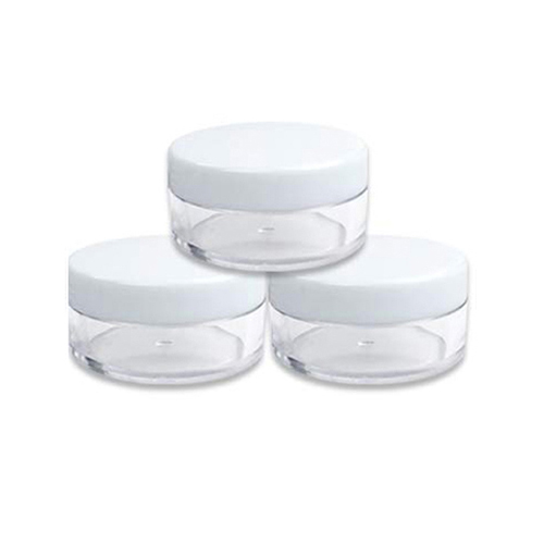 100pcs 2g 3g 5g 10g 15g 20g Empty Clear Round Jars For Cosmetic Lotion, Makeup Cream, Eye shadow, Rhinestone, Sample Pot: WHITE / 60ml