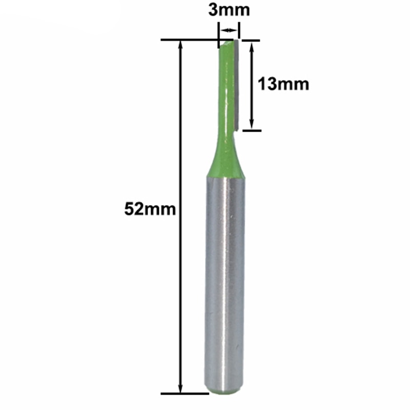 5Pcs 6Mm Shank Single Straight Bit Double Flute Milling Cutter for Wood Tungsten Carbide Router Bit Woodwork Tool