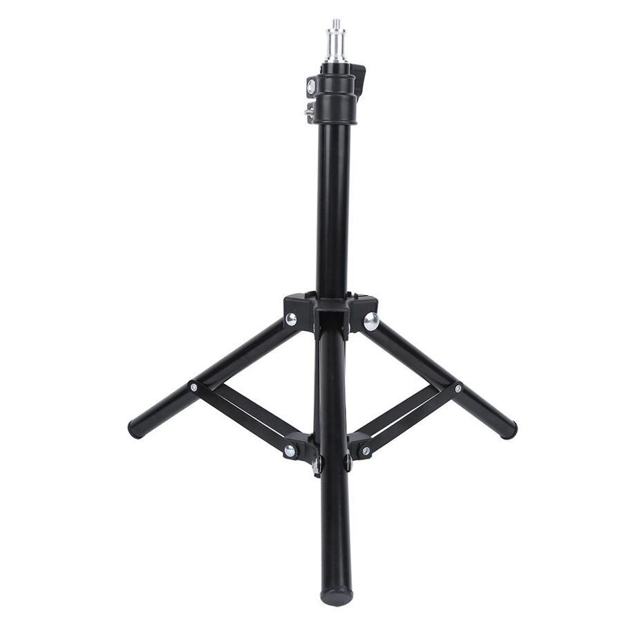 Mini studio light stand 60cm Triangular Light Stand Photography Lamp Selfie Bracket 1/4in Screw Expandability for Multiple